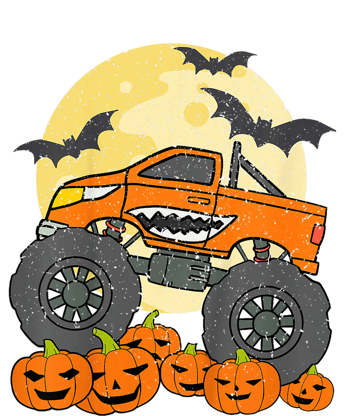 Monster Truck Halloween Jack O Lantern Moon Pumpkin Flat Bill Trucker Hat