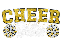 Cheer Sister My Favorite Cheerleader Calls Me Sisters Yellow Women's Crop Top Tee