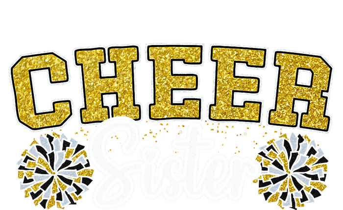 Cheer Sister My Favorite Cheerleader Calls Me Sisters Yellow Women's Crop Top Tee