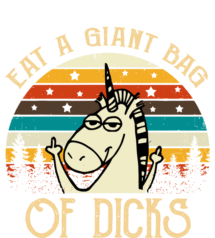 Eat A Giant Bag Of Dicks Unicorn Women's Tri-Blend 3/4-Sleeve Raglan Shirt