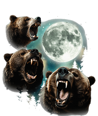 Three Grizzly Bears Howl At Moon Starry Mountain Forest Bear T-Shirt