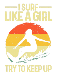 Best Surf Like A Girl Surfer Art For Wo Retro Surfing Pajama Set