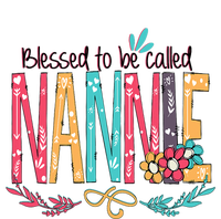 Blessed To Be Called Nannie Colorful Grandma V-Neck T-Shirt