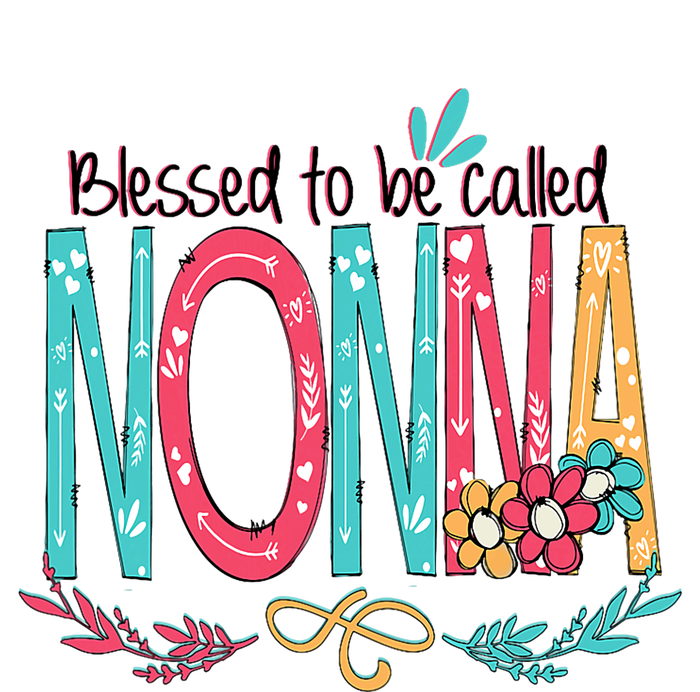 Blessed To Be Called Nonna Colorful Grandma Women's V-Neck T-Shirt