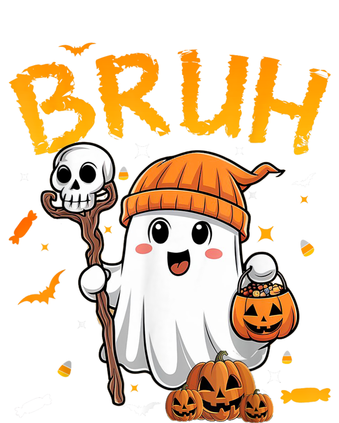 Bruh Ghost Halloween Cute Ghost Candy Funny Halloween Ladies Long Sleeve Shirt