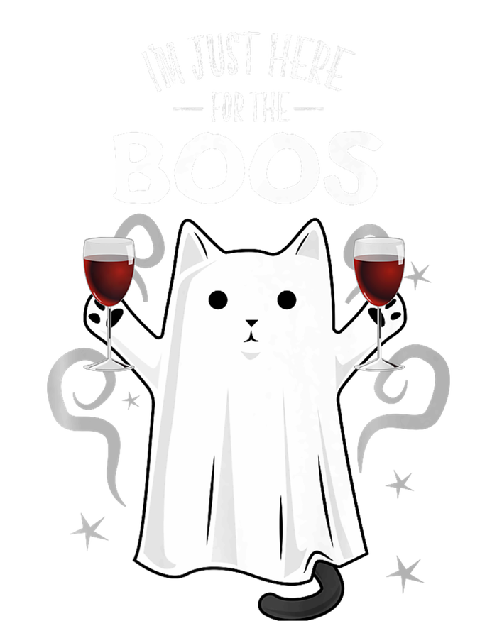 IM Just Here For The Boos Halloween Cat Ghost Women's T-Shirt