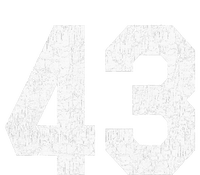 Jersey Uniform Number 43 Athletic Style Sports Cropped Pullover Crew