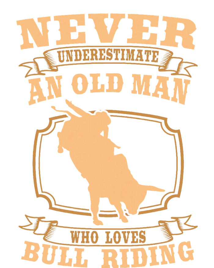 Never Underestimate An Old Man Bull Riding Rodeo Sport Youth Performance Sprint T-Shirt