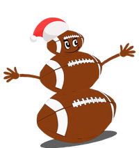 Football Christmas Sports Snowman Holiday T-Shirt