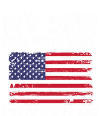 My Son Has Your Back Proud Army Dad Cool Gift Stripe Pom Pom Beanie