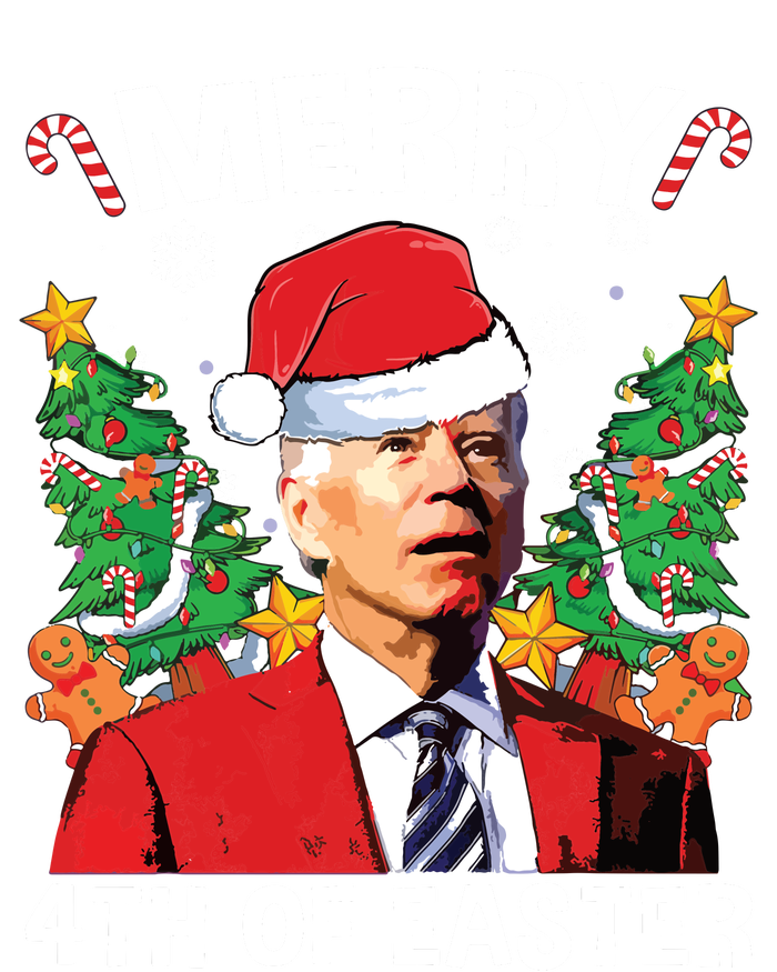 Funny Joe Biden Christmas Santa Hat Merry 4th Of Easter Xmas Softstyle Adult Sport Polo