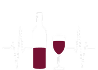 Wine Lover Ekg Heartbeat Line T-Shirt