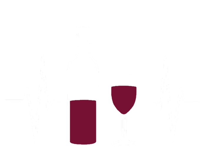 Wine Lover Ekg Heartbeat Line T-Shirt