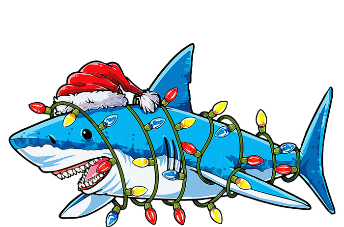 Santa Shark Christmas Lights Sharkmas Tree Xmas PosiCharge Competitor Tank