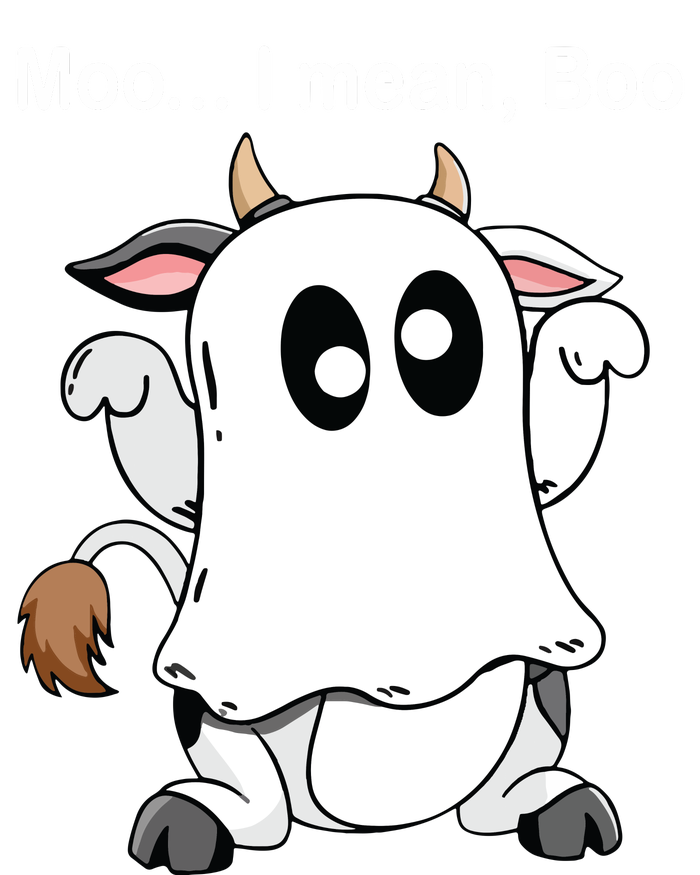 Ghost Cow Moo I Mean Boo Halloween Outfit Funny Cow Lover Doggie Tank