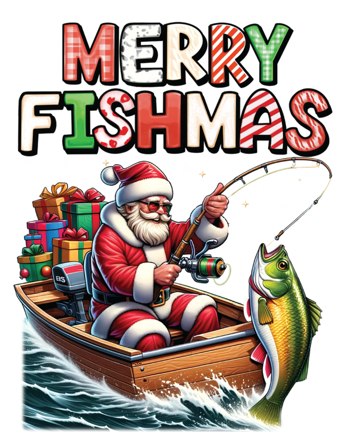 Merry Fishmas Santa Fishing Lovers Funny Fisherman Christmas Long Sleeve Shirt