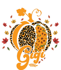 Gigi Pumpkin Leopard Print Sunflower Grandma Halloween Fall Long Sleeve Women's Knotted Racerback Tank