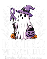 In October We Wear Purple Domestic Violence Ghost Halloween Valucap Bio-Washed Visor