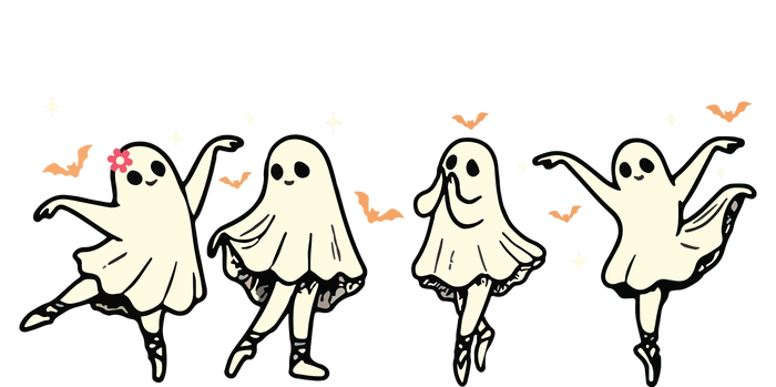 Ballet Ghost Ballet Dancer Spooky Dance Teacher Halloween T-Shirt