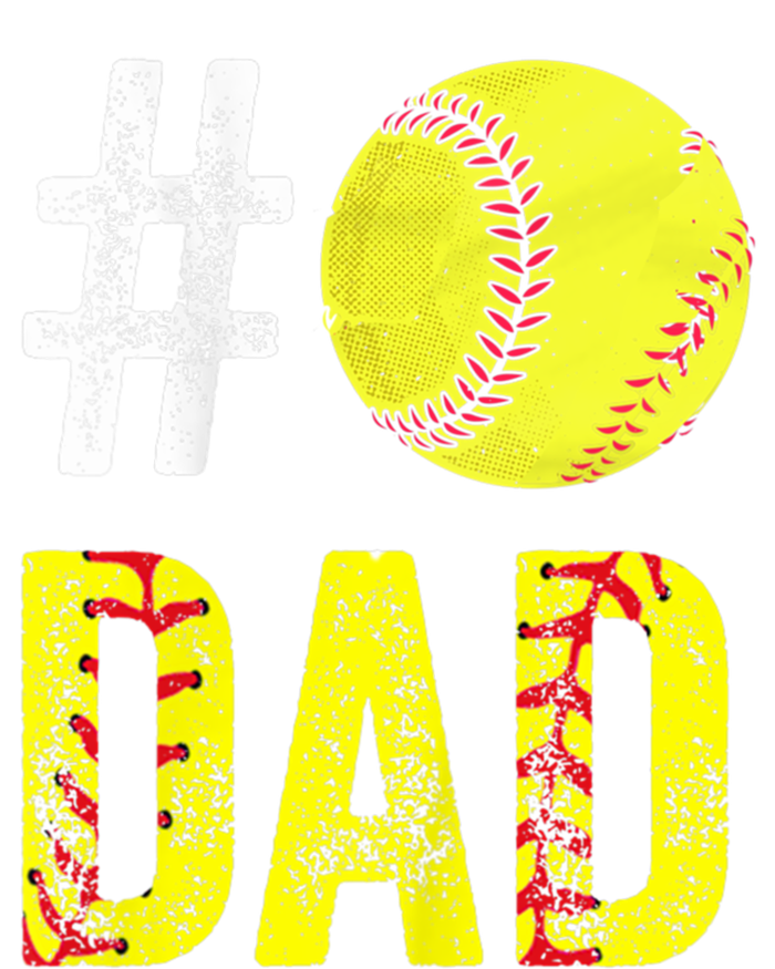 Fathers Day Gift Number One Softball Dad Cute Gift T-Shirt