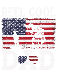 Reel Cool Dad Funny 4th Of July American Flag Fishing Dad Gift Short Acrylic Beanie