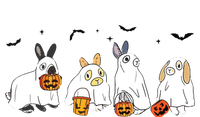 Cute Fall Ghost Bunny Rabbit Halloween Costume Spooky Season Premium T-Shirt