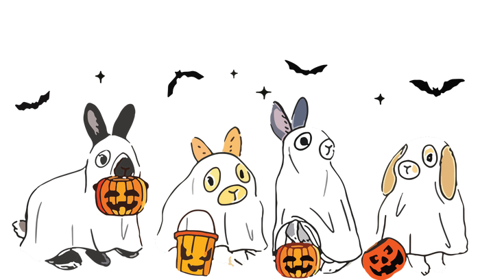 Cute Fall Ghost Bunny Rabbit Halloween Costume Spooky Season Premium T-Shirt