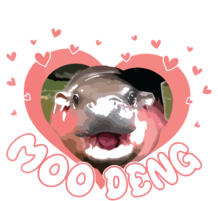 I Love Moo Deng Baby Hippo Moo Deng I Heart Moo Deng T-Shirt