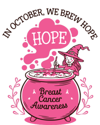 In October We Brew Hope Breast Cancer Awareness Retro Witch Sustainable Bucket Hat