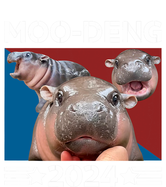 Moodeng 24 Political Baby Pigmy Hippo Moodeng 2024 Election Tall Long Sleeve T-Shirt