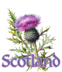 Scotland Watercolor Thistle Kids Long Sleeve Shirt