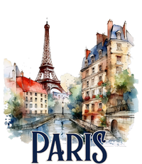 Paris France Eiffel Tower Watercolor Women's T-Shirt