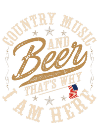 Country Music And Beer ThatS Why IM Here American Flag Women's Crop Top Tee