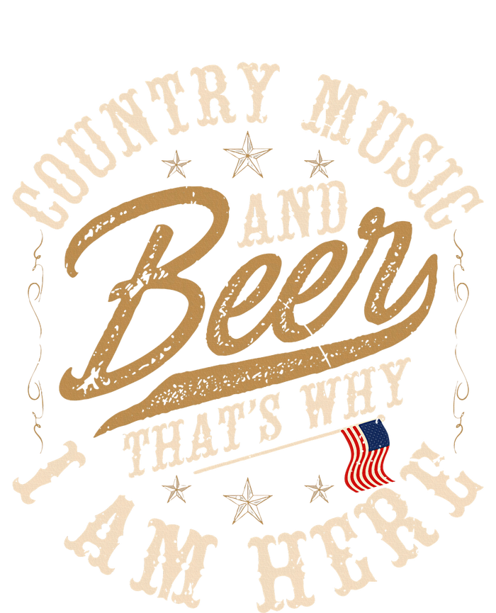 Country Music And Beer ThatS Why IM Here American Flag Women's Crop Top Tee