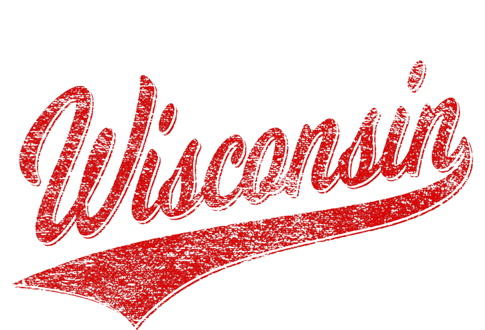 Wisconsin Varsity Script Classic Sports Jersey State Flag T-Shirt