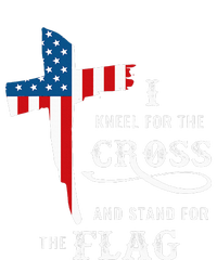 I Kneel For The Cross And Stand For The Flag Women's Crop Top Tee