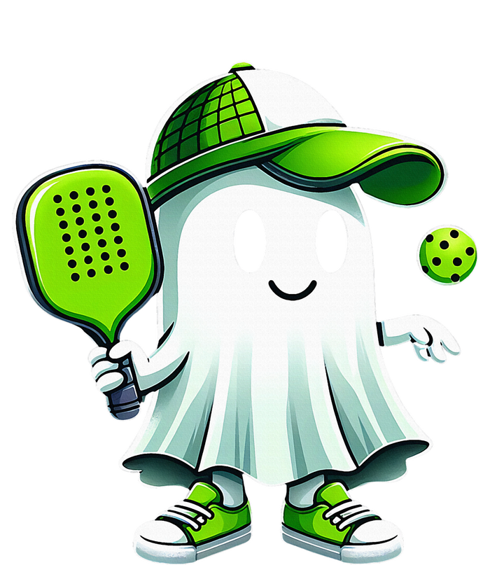 Cute Ghost Playing Pickleball Funny Pickleball Paddleball Magnet