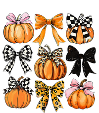 Cute Coquette Bows Pumpkin Season Halloween Autumn Fall T-Shirt