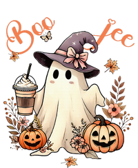 Boo Jee Ghost Drinking Coffee Coquette Bow Halloween Hoodie