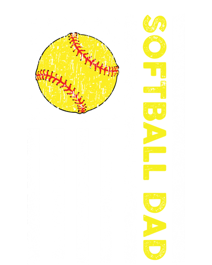 Softball Dad American Flag Fathers Day Cool Gift T-Shirt