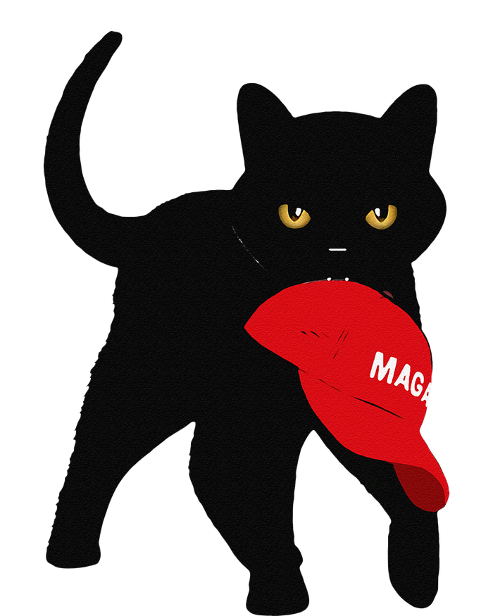 Black Cat Kamala Harris Trump Maga Hat Sarcastic Antitrump Gift Sustainable Beanie