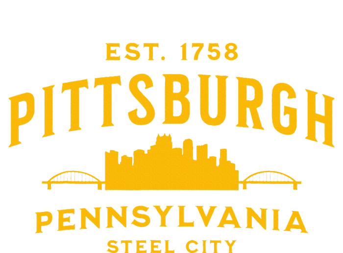 Pittsburgh Pennsylvania Steel City Skyline Bridges Home 412 Striped Beanie with Solid Band