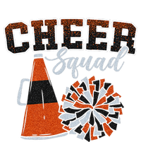 Cheer Squad Funny Cheerleader Cheerleading Orange Dry Zone Grid Polo