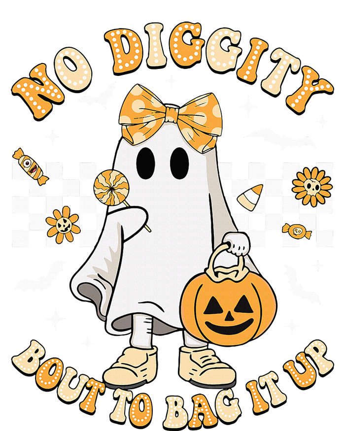 Halloween Ghost No Diggity Bout To Bag It Up T-Shirt