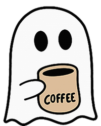 Ghost Drinking Coffee Funny Halloween Costume Coffee Lover Ceramic Bell Ornament