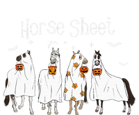 Cute Horse Sheet Spooky Season Ghost Horse Halloween Costume Women's Crop Top Tee