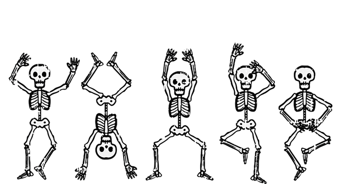 Halloween Skeletons Dancing Funny Costume Tall Long Sleeve T-Shirt