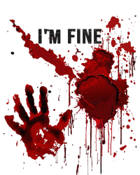 IM Fine Bloody Hand Blood Stained Blood Splatter Halloween T-Shirt