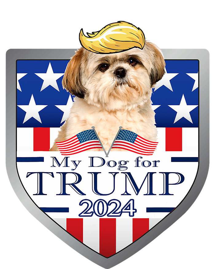 My Dog For Trump 2024 Shih Tzu Women's Flannel Pajama Set