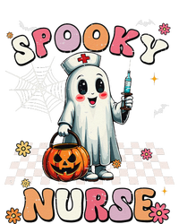 Spooky Nurse Ghost Halloween Cute Groovy Nursing Halloween Gift Pom Pom 12in Knit Beanie